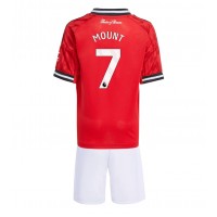Manchester United Mason Mount #7 Domáci Detský futbalový dres 2025-26 Krátky Rukáv (+ trenírky)